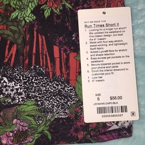 Size 6 Lululemon Run Times Shorts